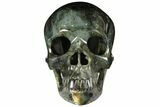Realistic, Hollowed-Out Polished Labradorite Skull - Sale Price #127582-1